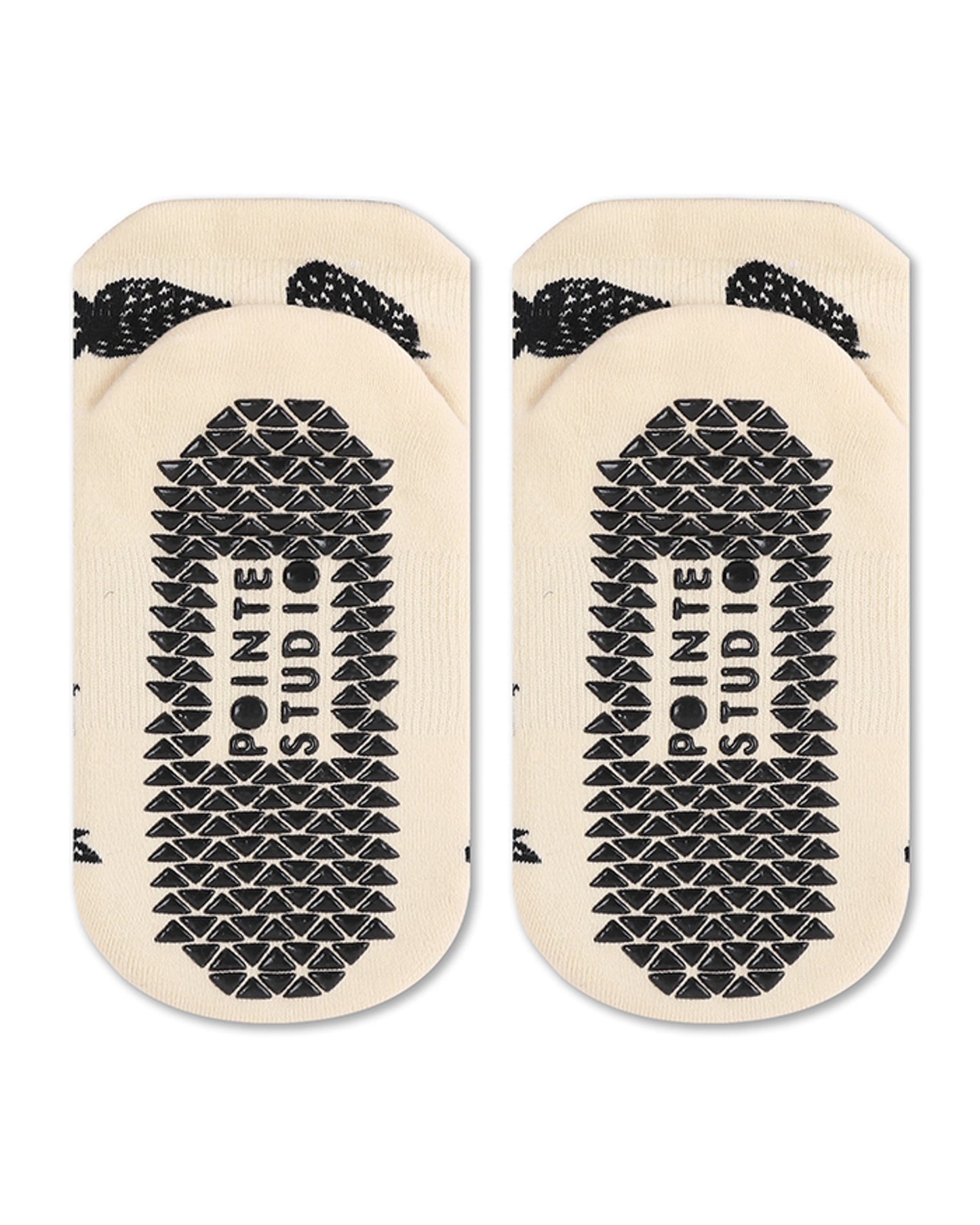Pointe Studio - Women's Berry Full Foot Grip Sock Black