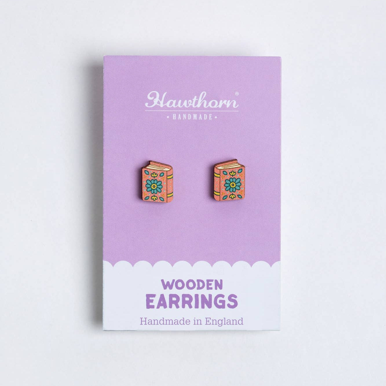 Book Wooden Earrings