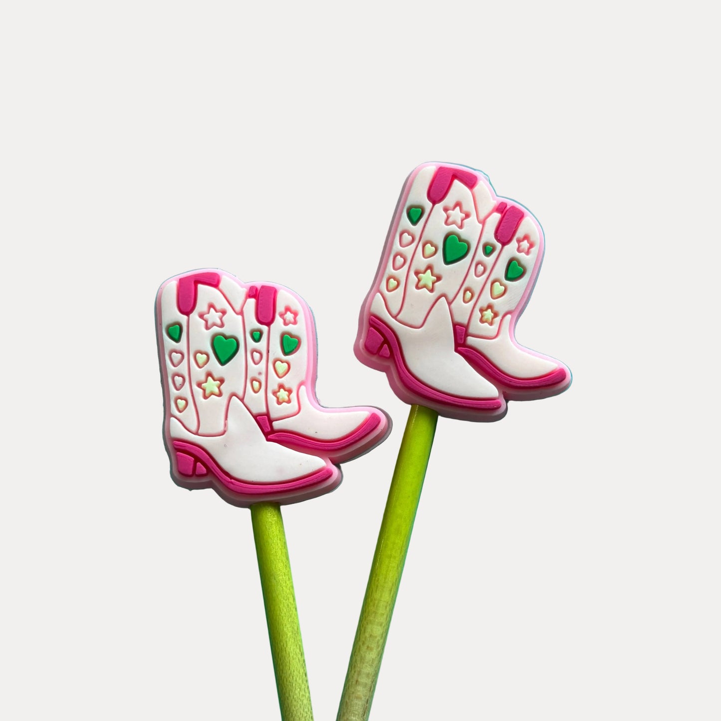Pink Cowboy Boot Knitting Needle Point Protectors