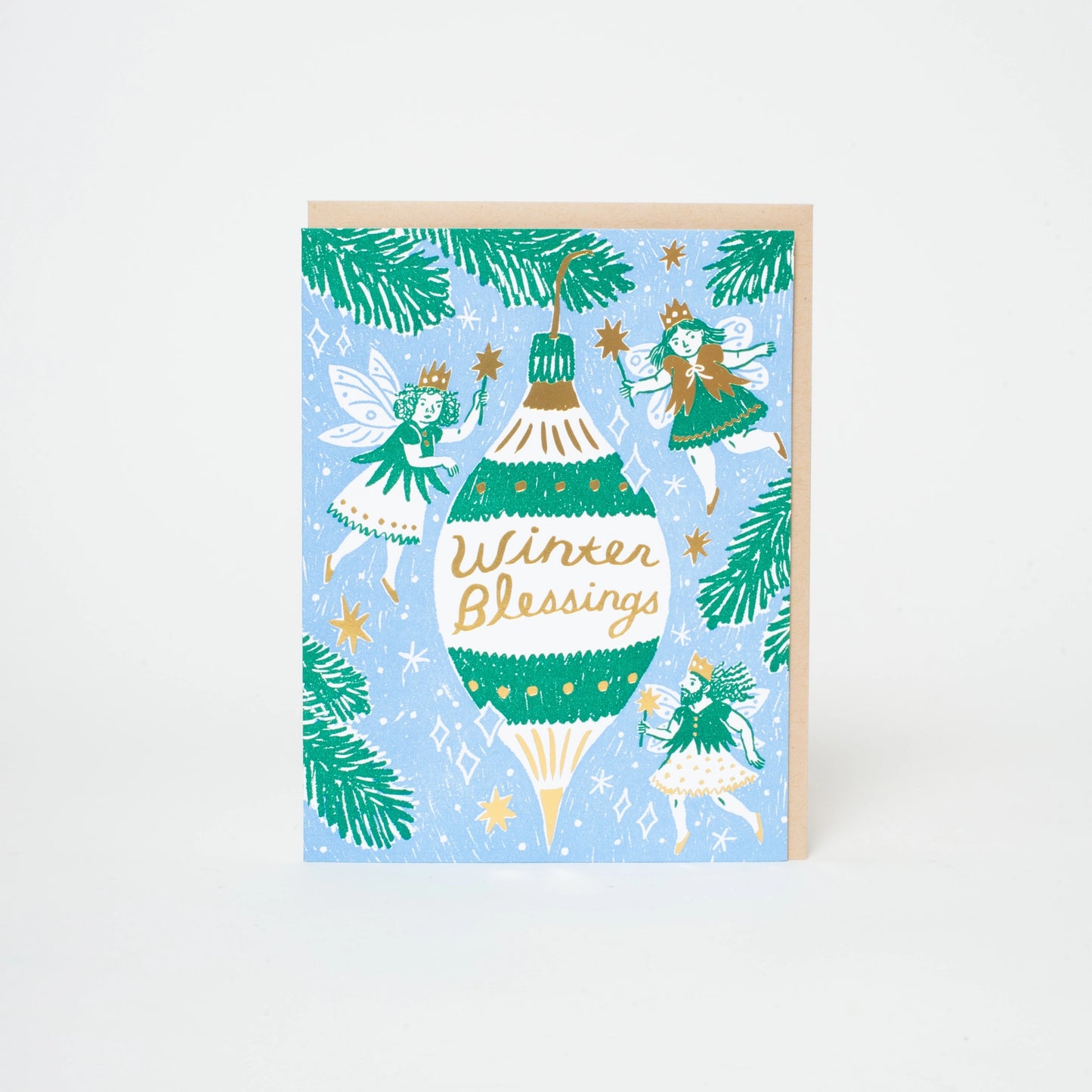 Winter Blessings Letterpress Card