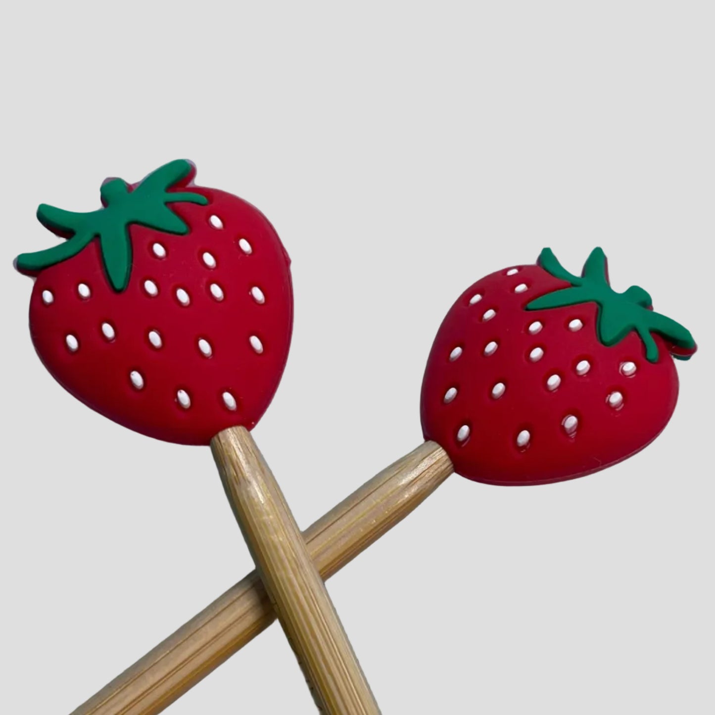 Strawberry Knitting Needle Point Protectors