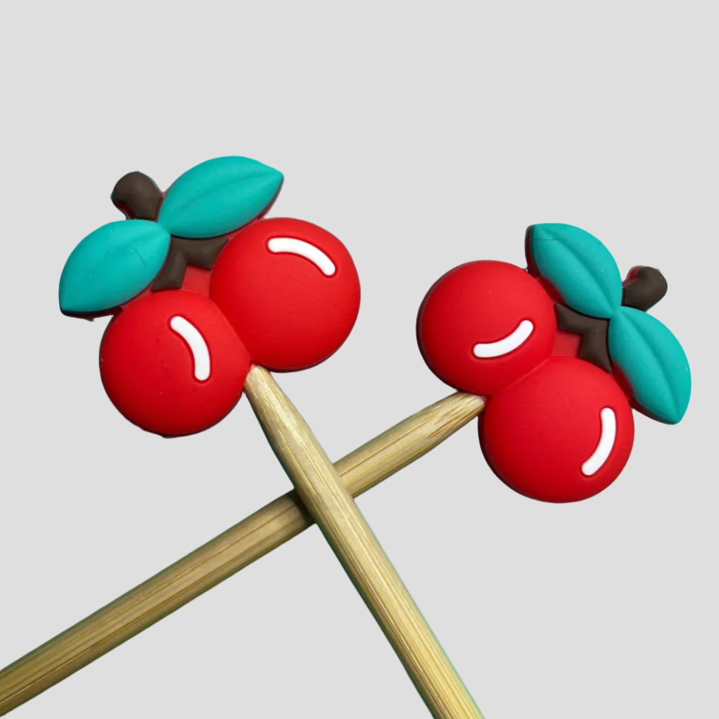 Cherry Knitting Needle Point Protectors