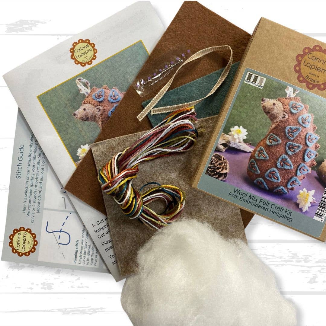 Corinne Lapierre Folk Hedgehog Felt Craft Mini Kit