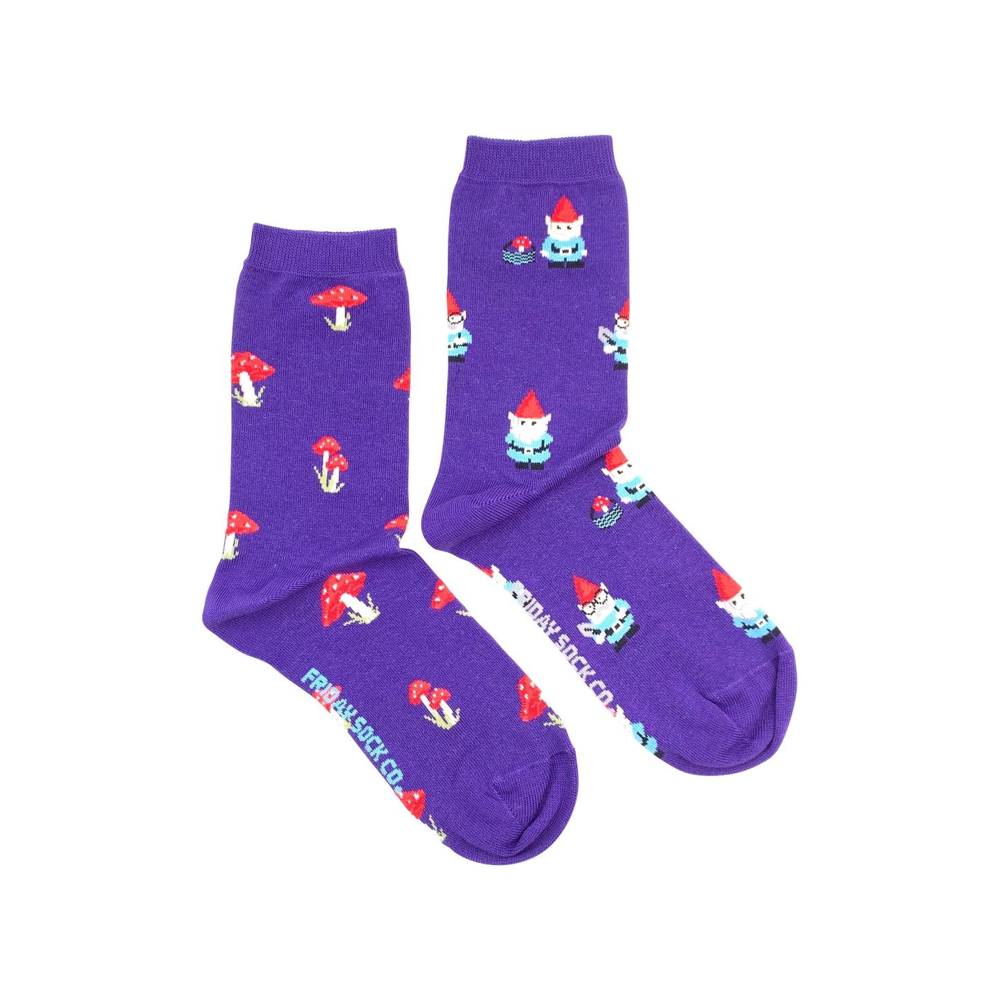 Friday Sock Co. - Women’s Socks | Gnome and Mushroom | Mismatched Women's 5 - 10