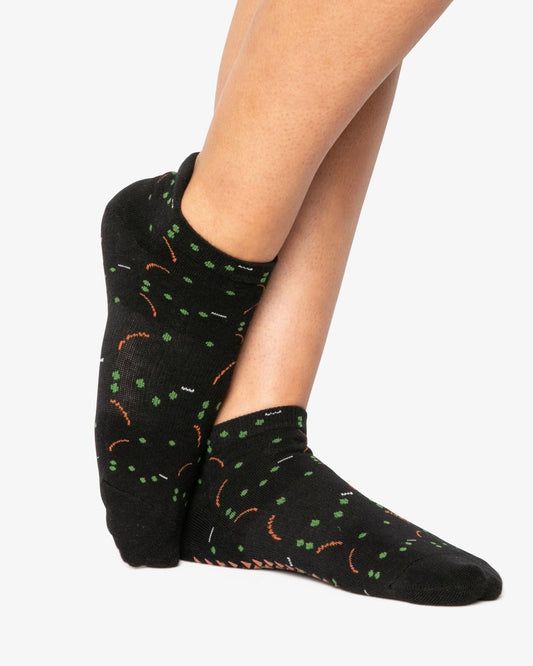 Pointe Studio - Women's Tick Tock Full Foot Grip Sock Black