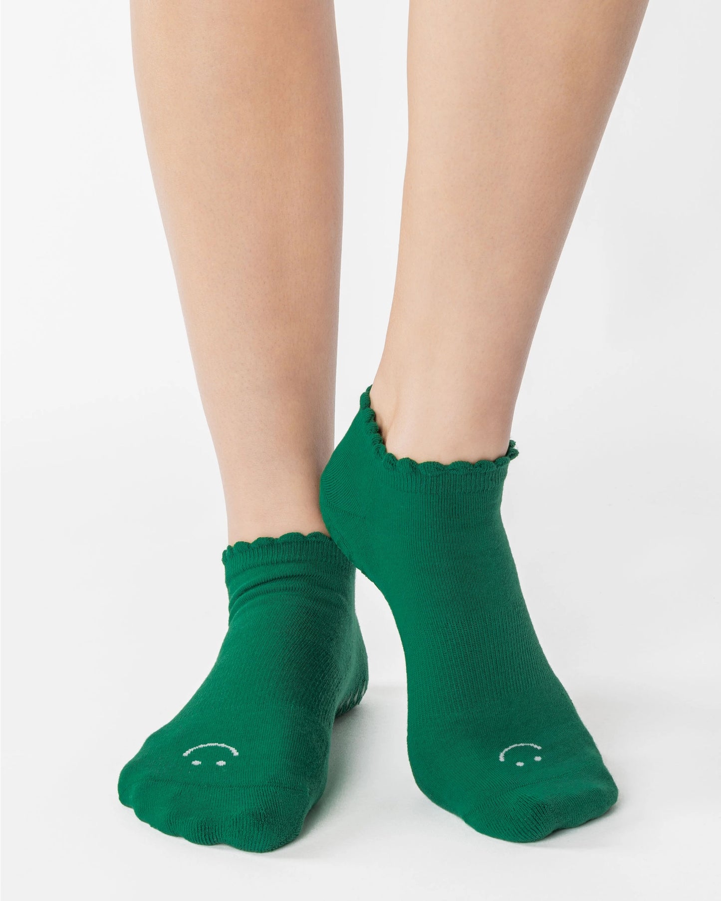 Pointe Studio - Women's Happy Full Foot Grip Sock Green
