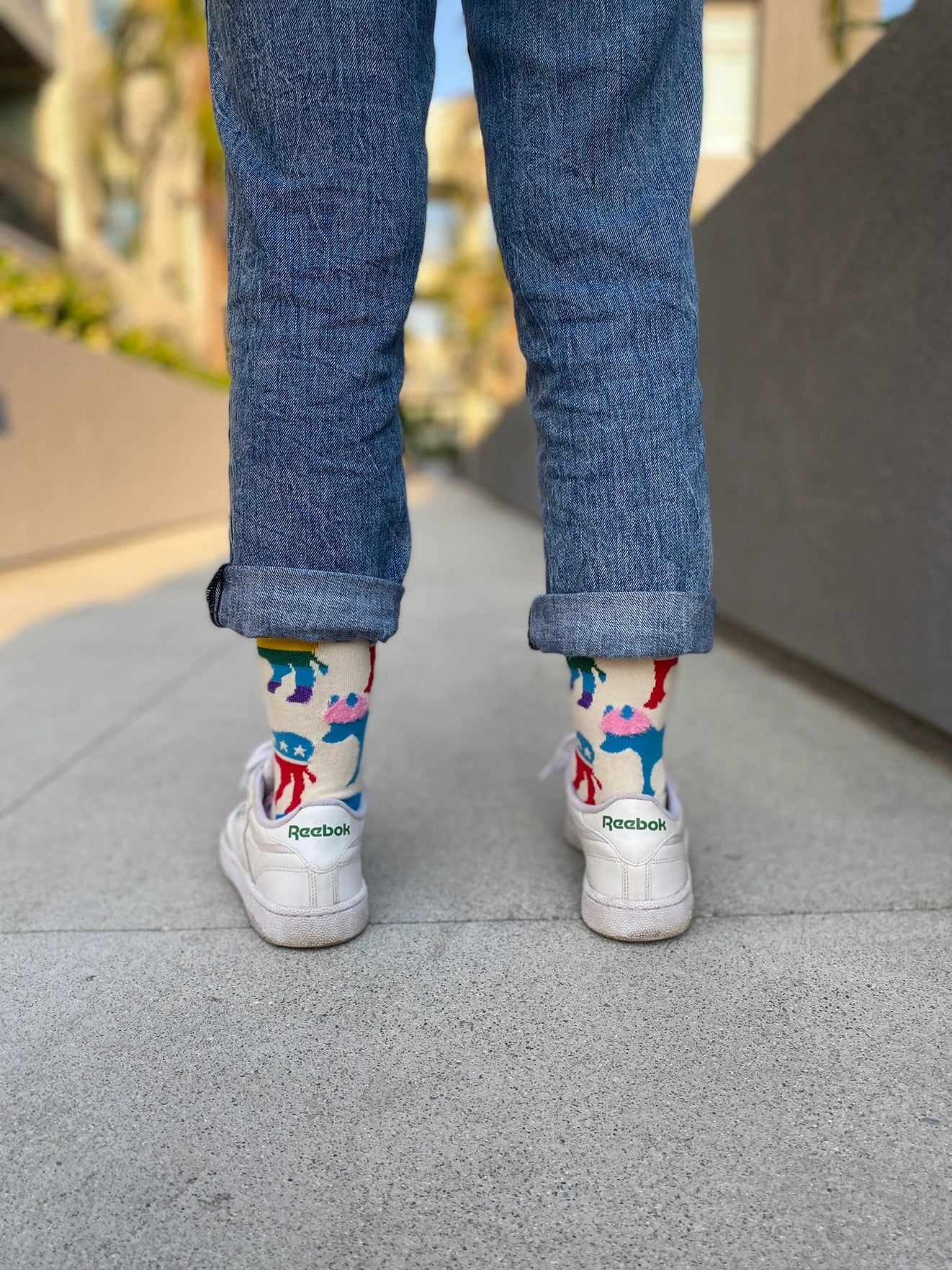 Oooh Yeah Socks - New liberal | Women's Cotton Crew Funny Socks