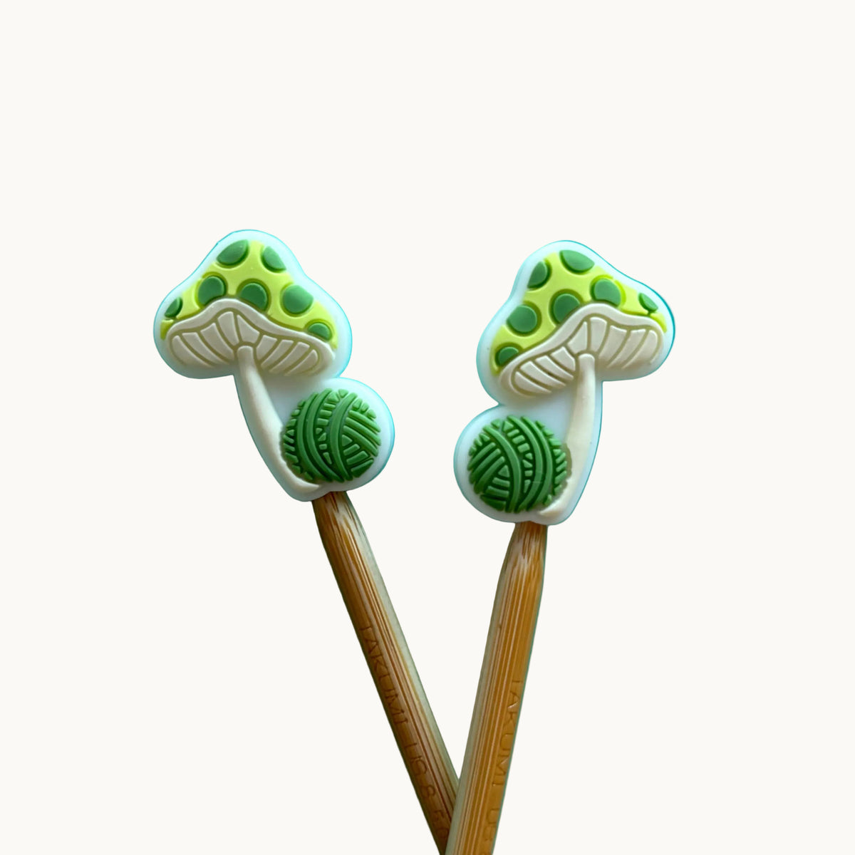 Mushroom Yarn Ball Knitting Needle Point Protectors