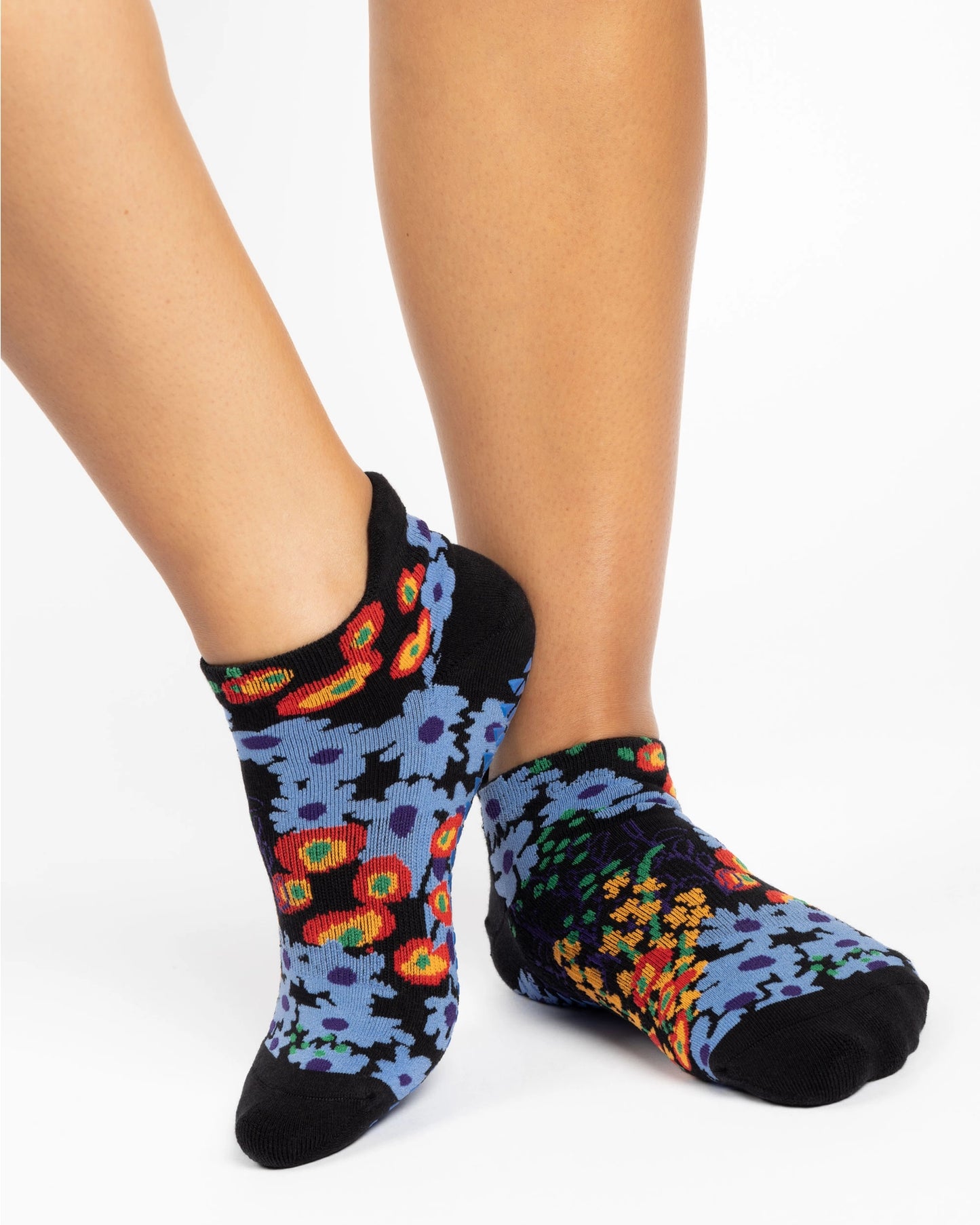 Pointe Studio - Women's Garden Full Foot Grip Sock Blue