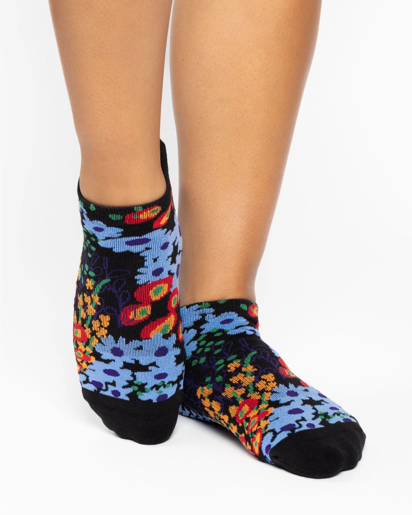 Pointe Studio - Women's Garden Full Foot Grip Sock Blue