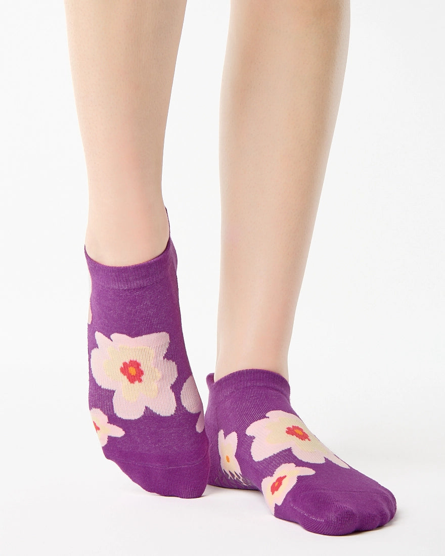 Pointe Studio - Women's Posy Full Foot Grip Sock Purple