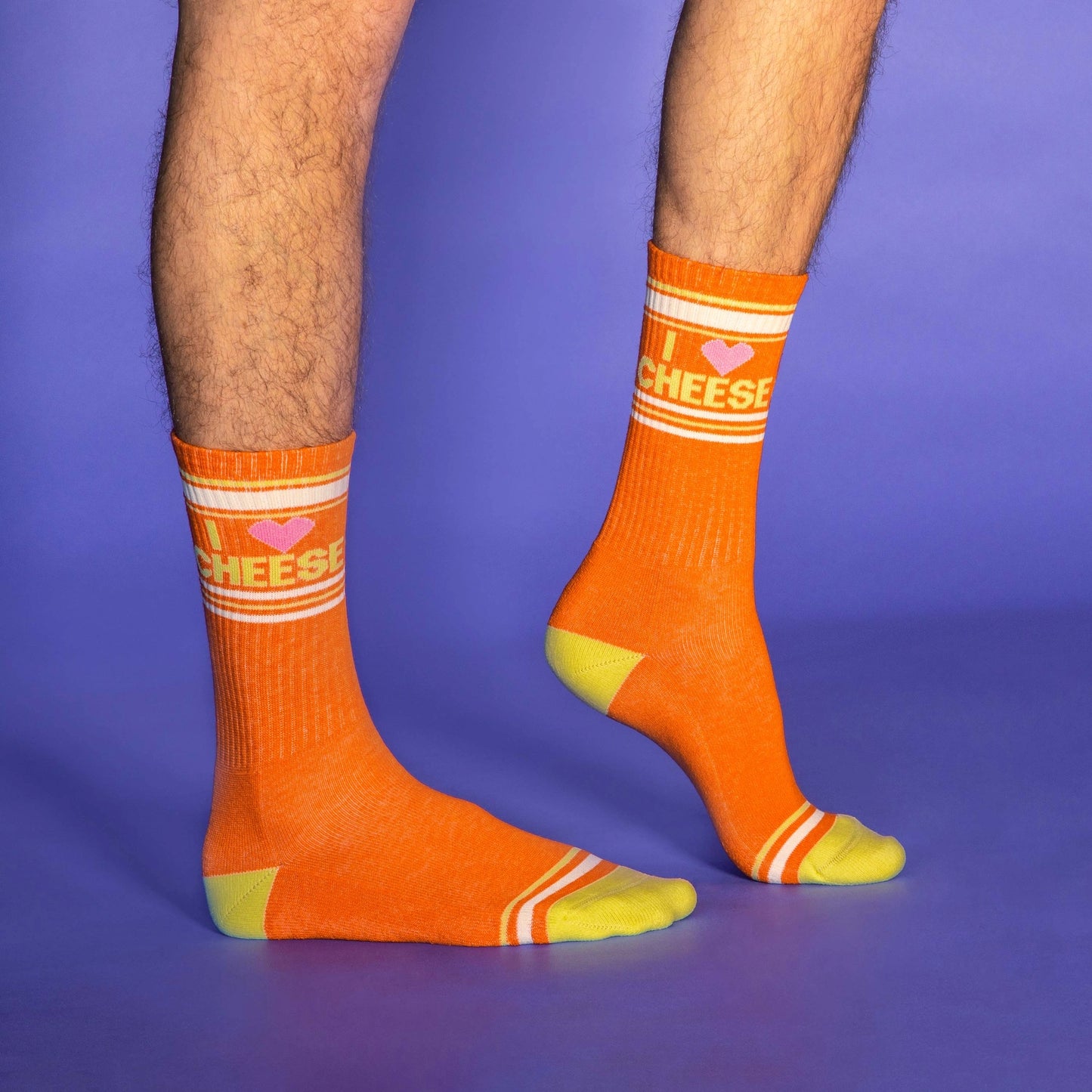 Gumball Poodle - I ❤️ Cheese Gym Crew Socks