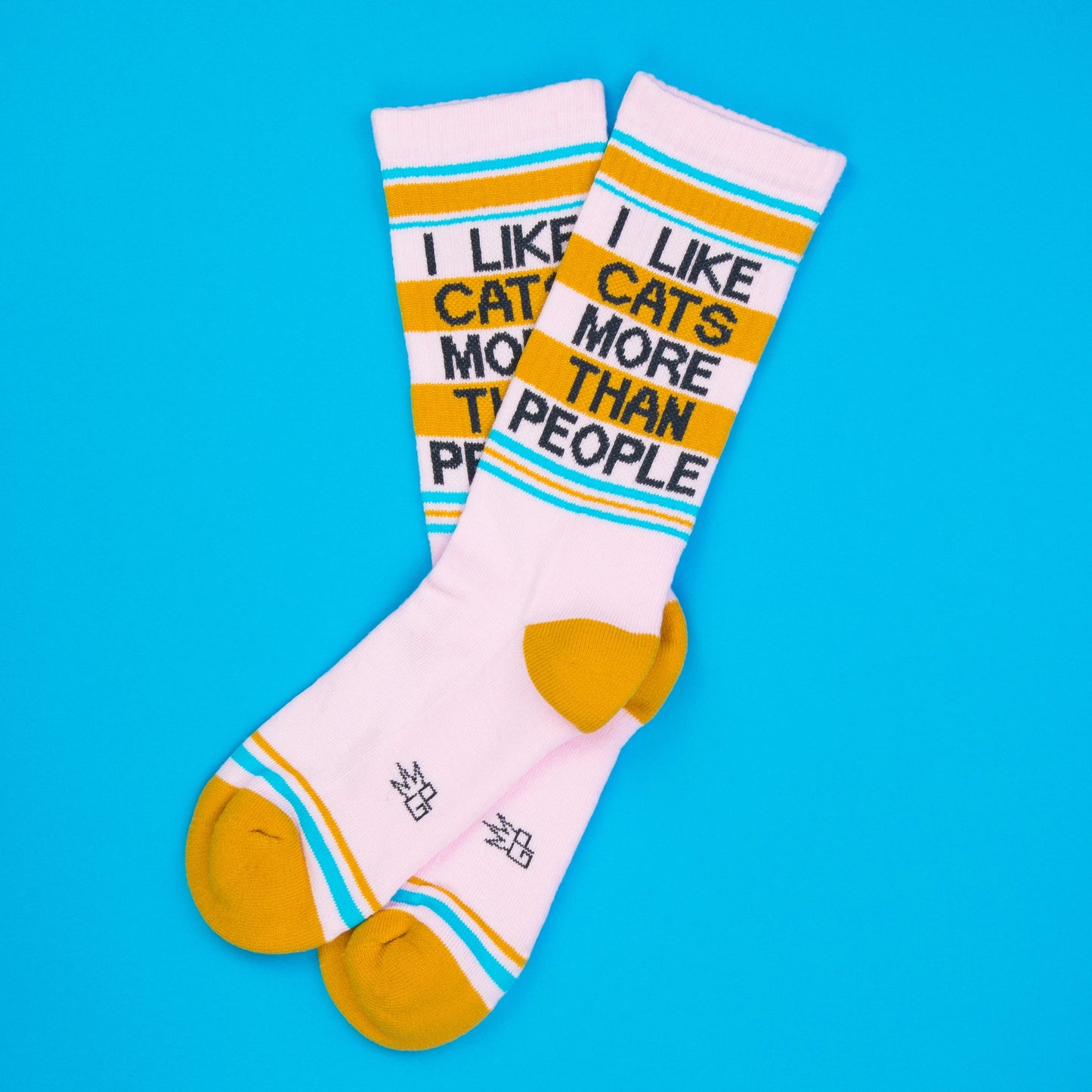 Gumball Poodle - I Like Cats More Than People Gym Crew Socks