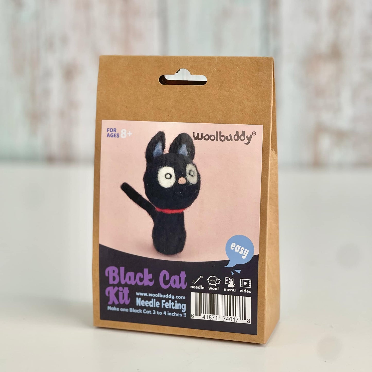 Woolbuddy DIY Needle Felting Kit – Black Cat