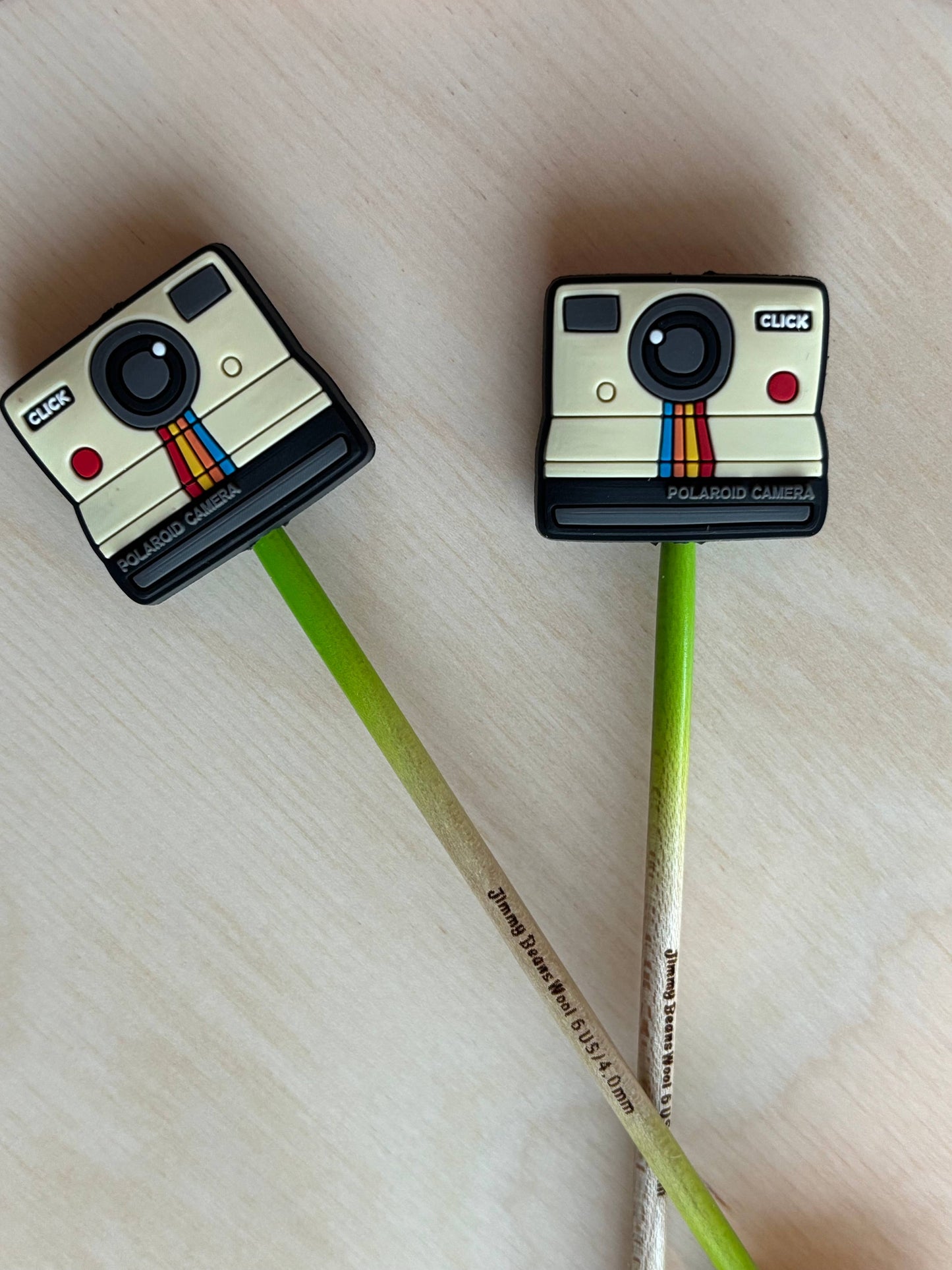 Polaroid Retro Camera Knitting Needle Point Protectors