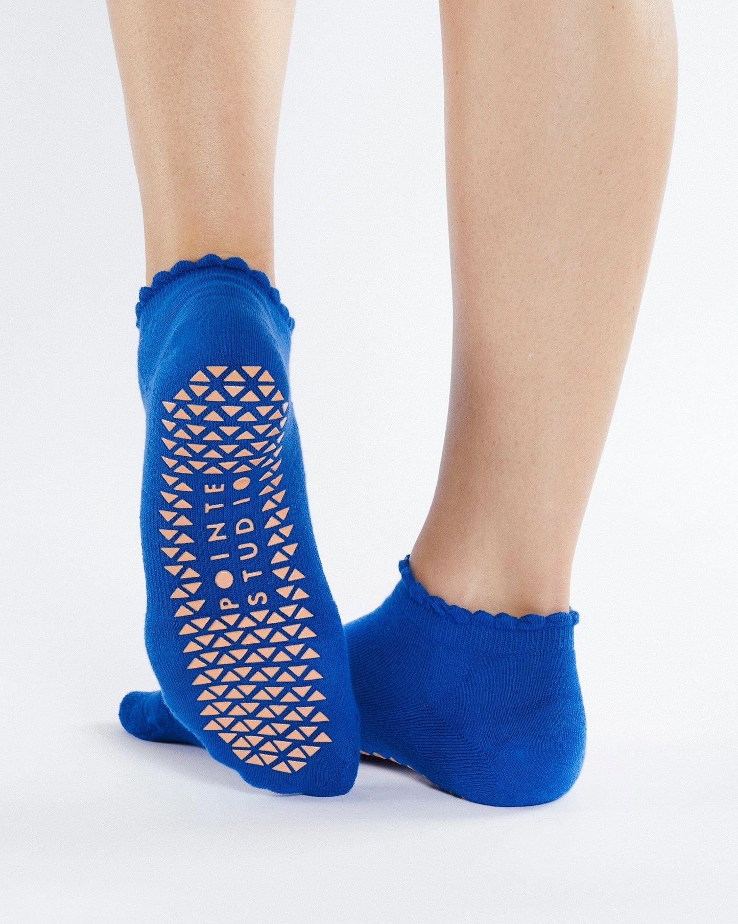 Pointe Studio - Women's Happy Full Foot Grip Sock Blue