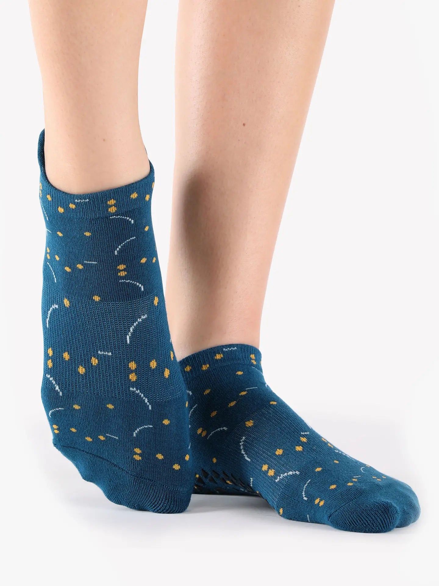 Pointe Studio - Women's Tick Tock Full Foot Grip Sock Teal