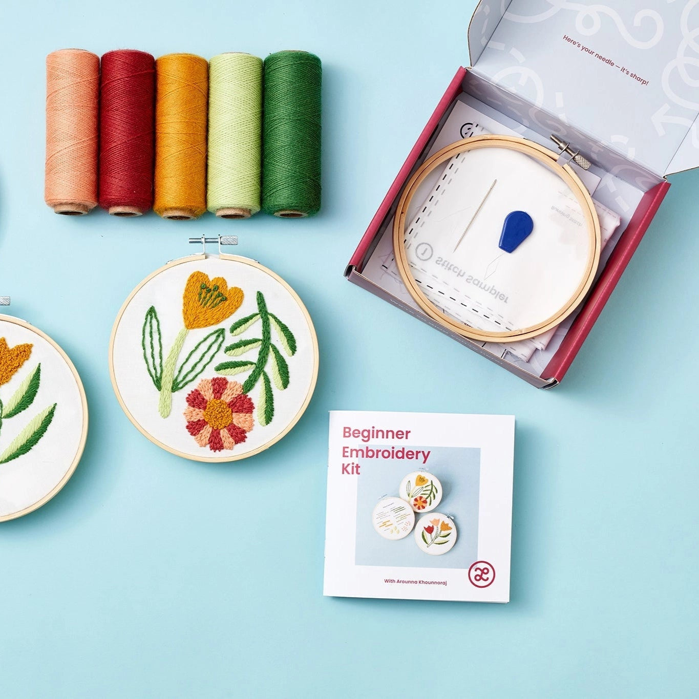 Beginning Embroidery Kit - 3 Projects