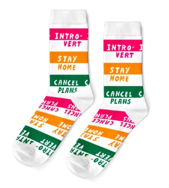 Yellow Owl Workshop - Introvert Socks - Women's Crew Socks