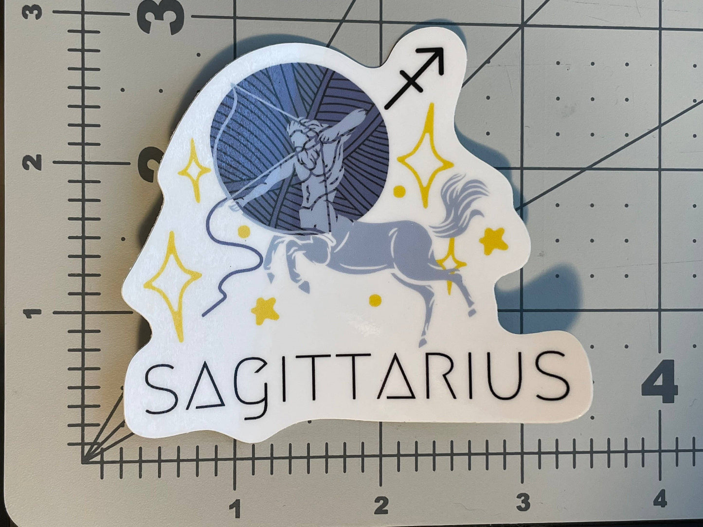Vinyl Sticker Yarn Zodiac Astrology Sagittarius Crochet