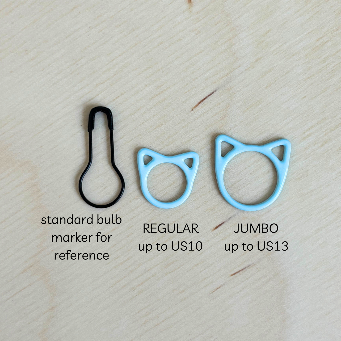 Comma Craft Basic Stitch Markers Cat - Jumbo Rainbow