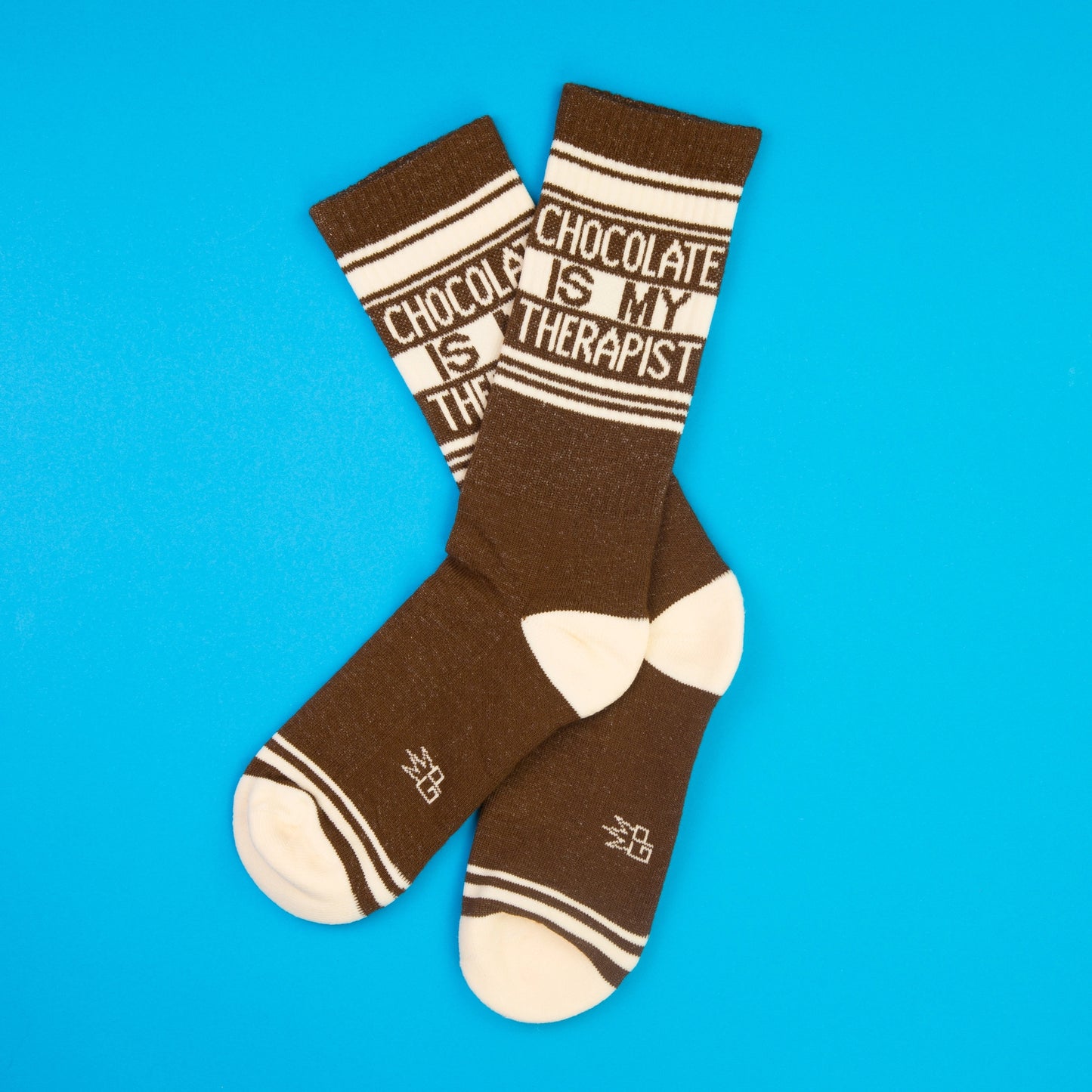 Gumball Poodle -Chocolate Is My Therapist Gym Crew Socks