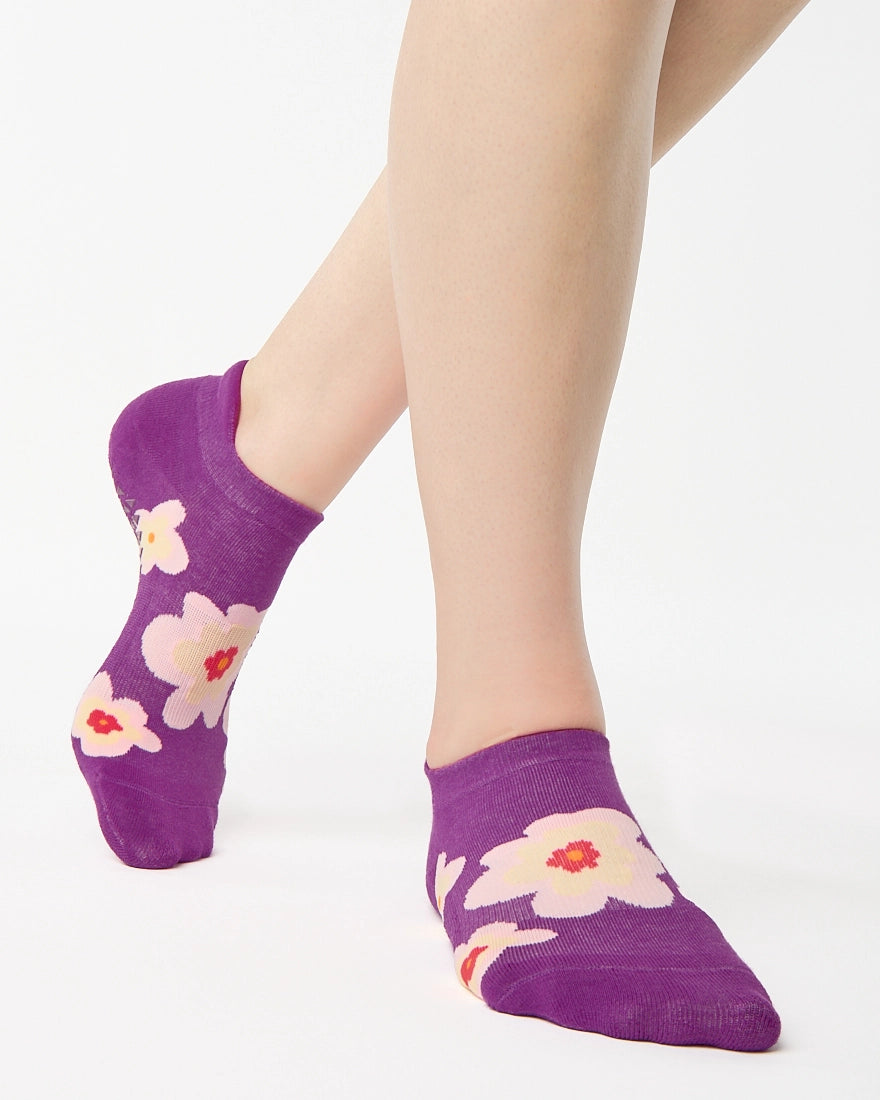 Pointe Studio - Women's Posy Full Foot Grip Sock Purple