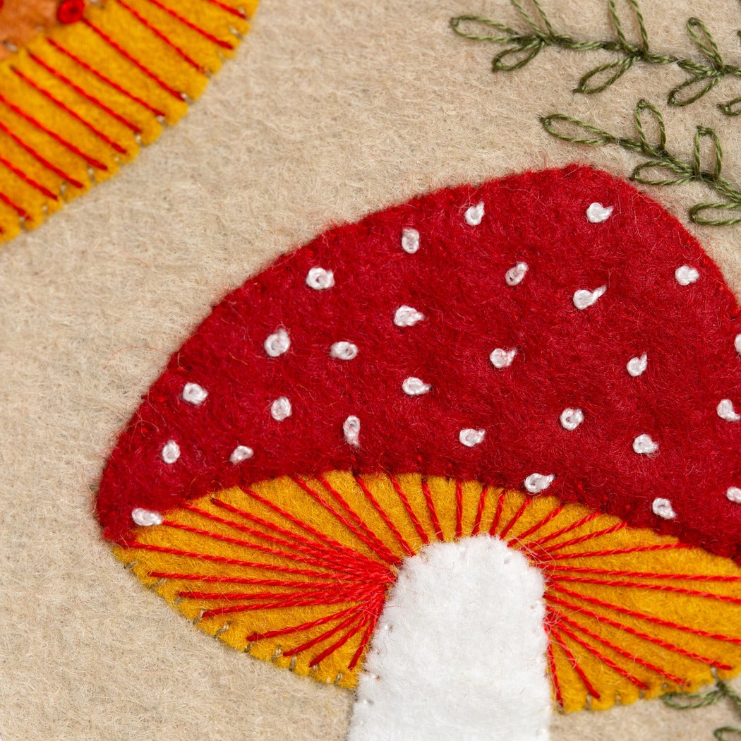 Corinne Lapierre Toadstool Appliqué Hoop Craft Kit