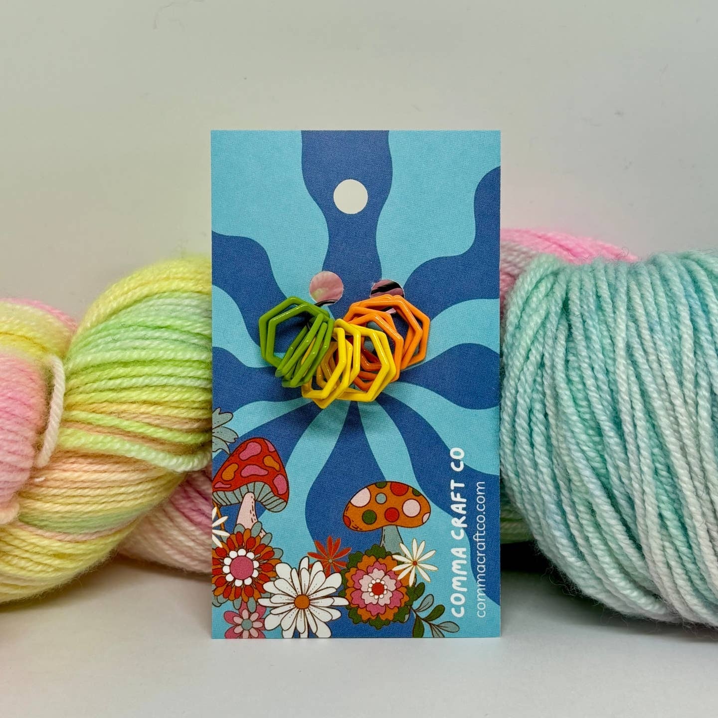 Comma Craft Co Hexagon Knitting Stitch Markers