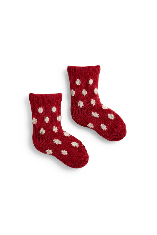 lisa b. - Baby dot wool cashmere socks - Red