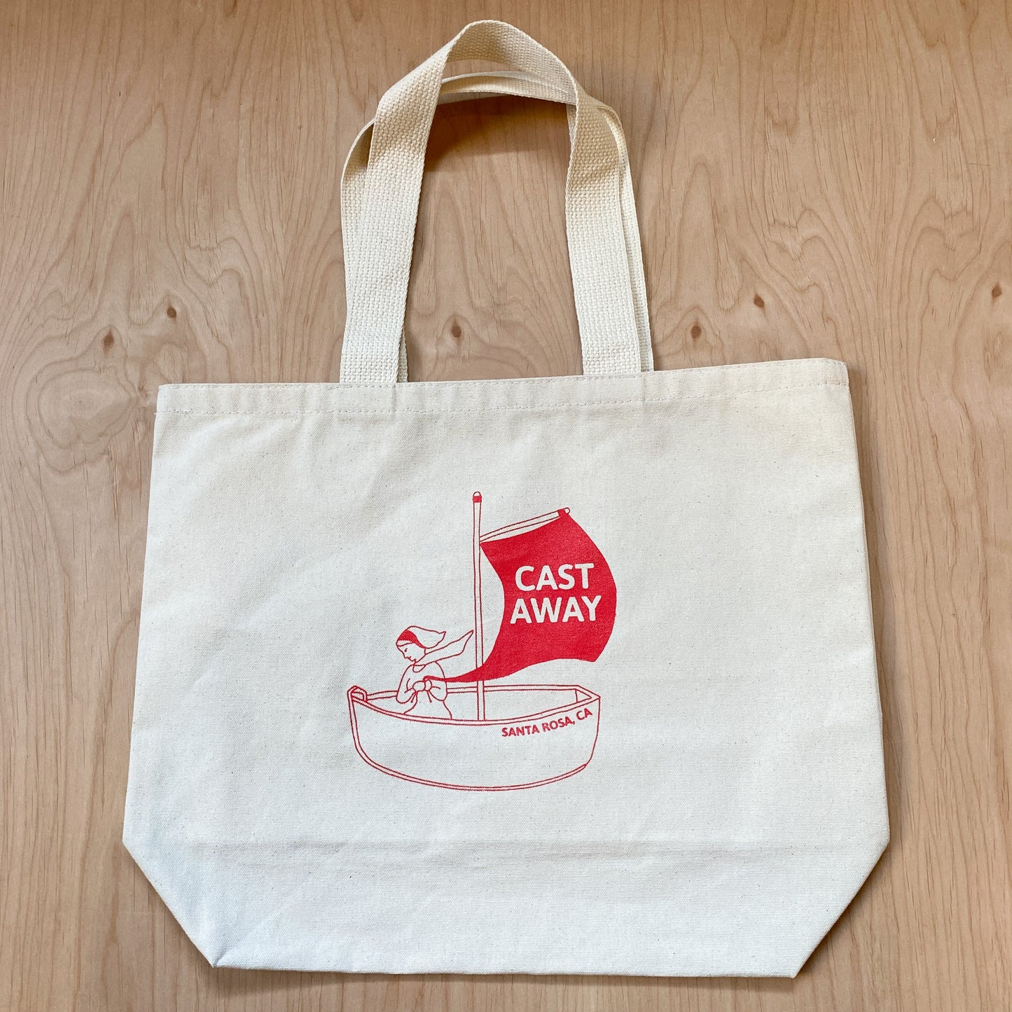Cast Away Logo Tote Bag- Organic Cotton