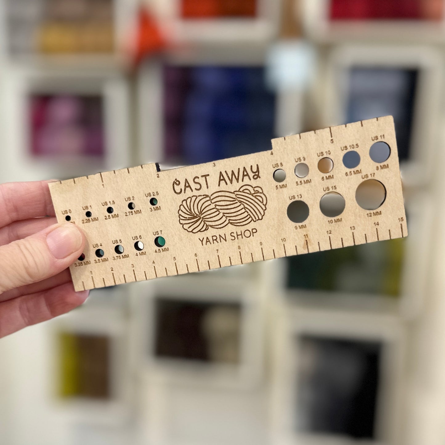 Cast Away Wooden Needle Gauge- 6"