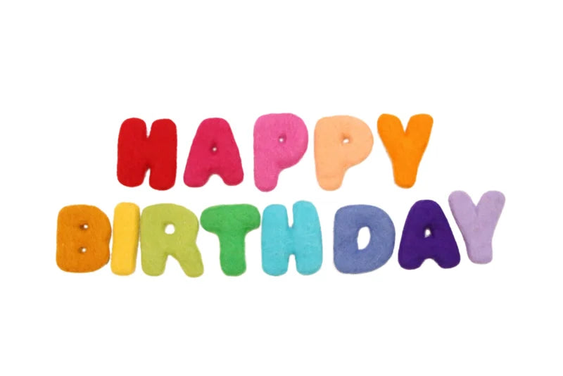 Happy Birthday Felt Letters