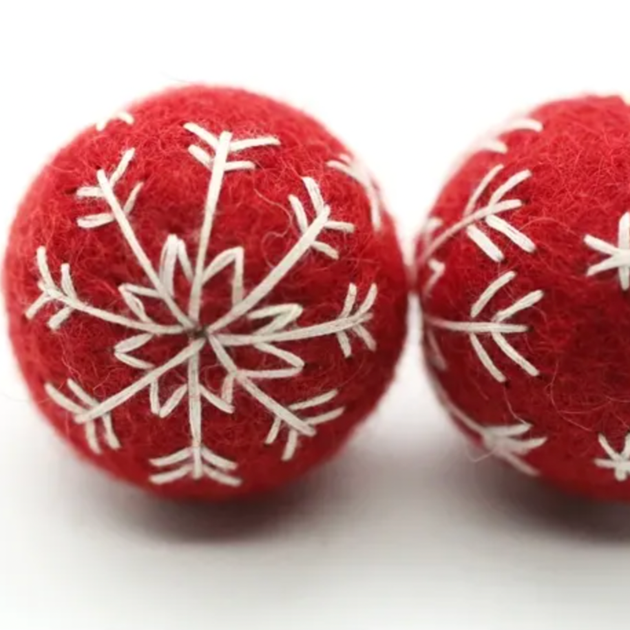 Felt Snowflake Ball