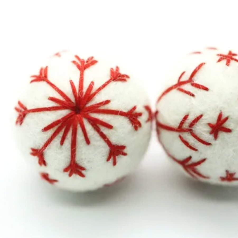 Felt Snowflake Ball