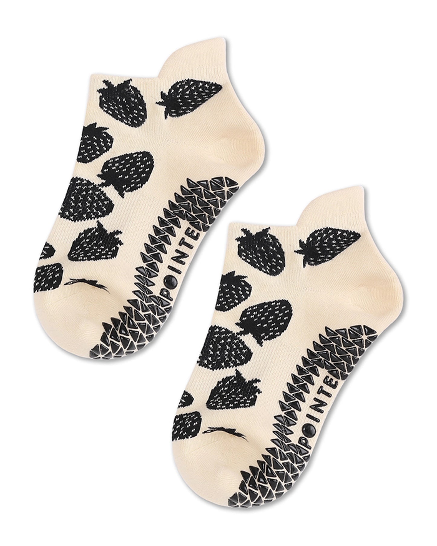 Pointe Studio - Women's Berry Full Foot Grip Sock Black