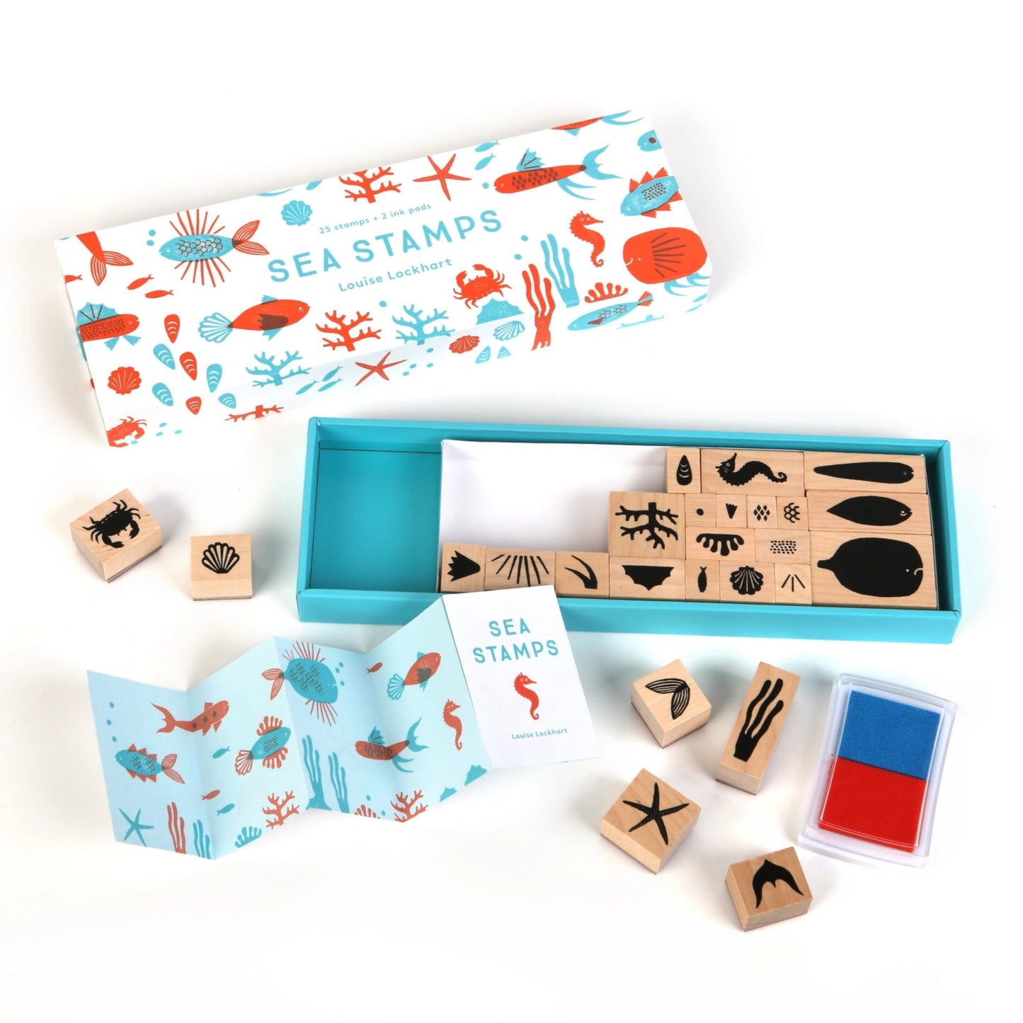 Sea Stamps: 25 Stamps + 2 Ink Pads