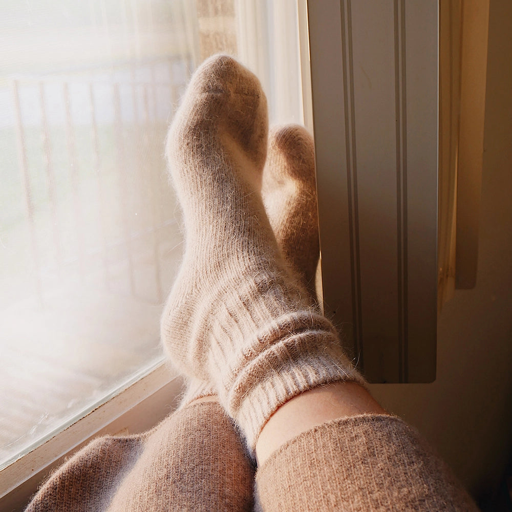 ELMNTL - Super Soft Wool Socks - Beige