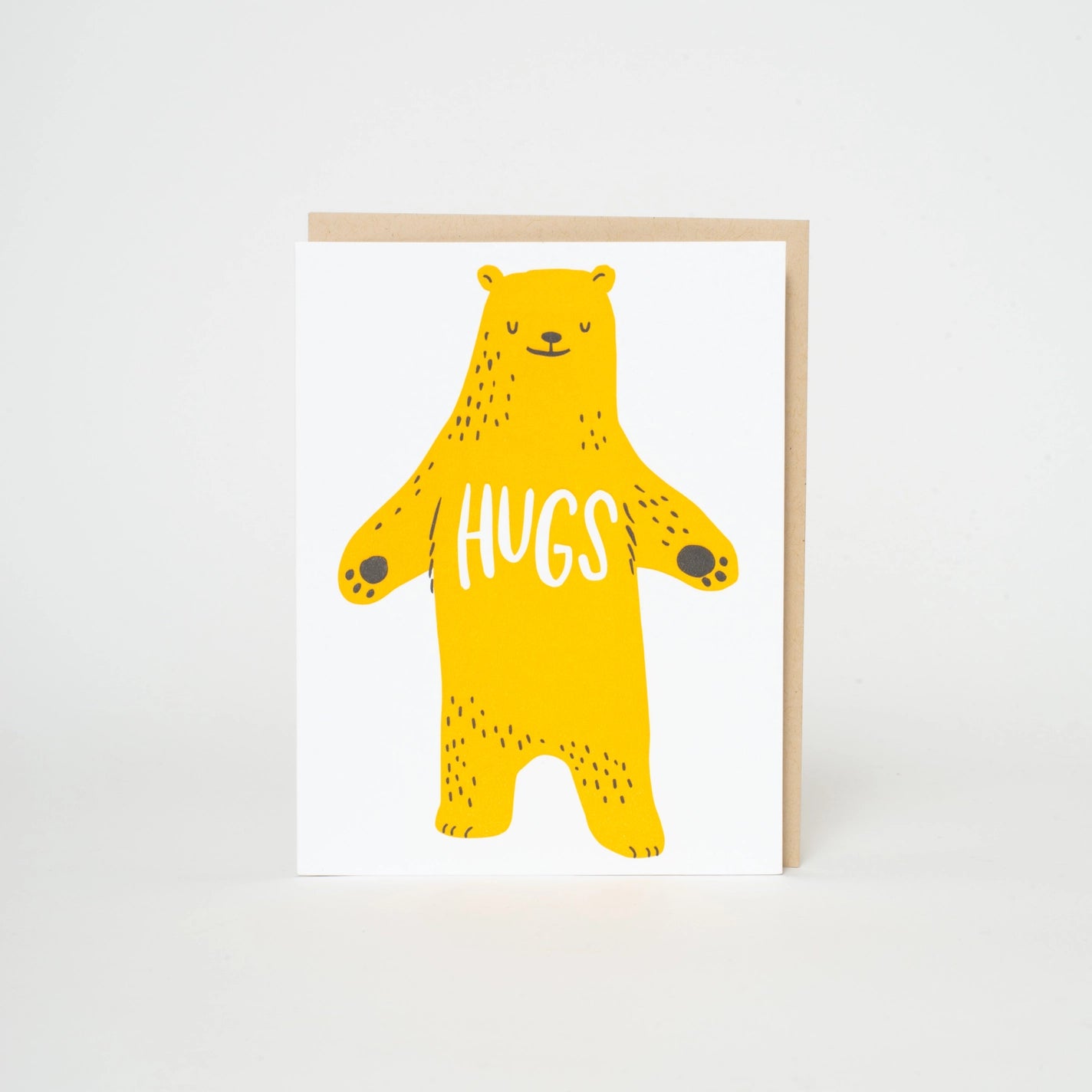 Sympathy Bear Hugs Letterpress Card