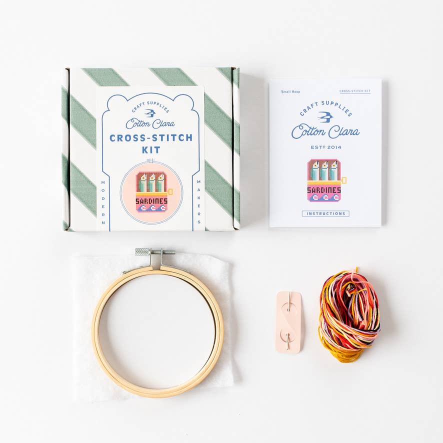 Cotton Clara Sardines Cross Stitch Kit
