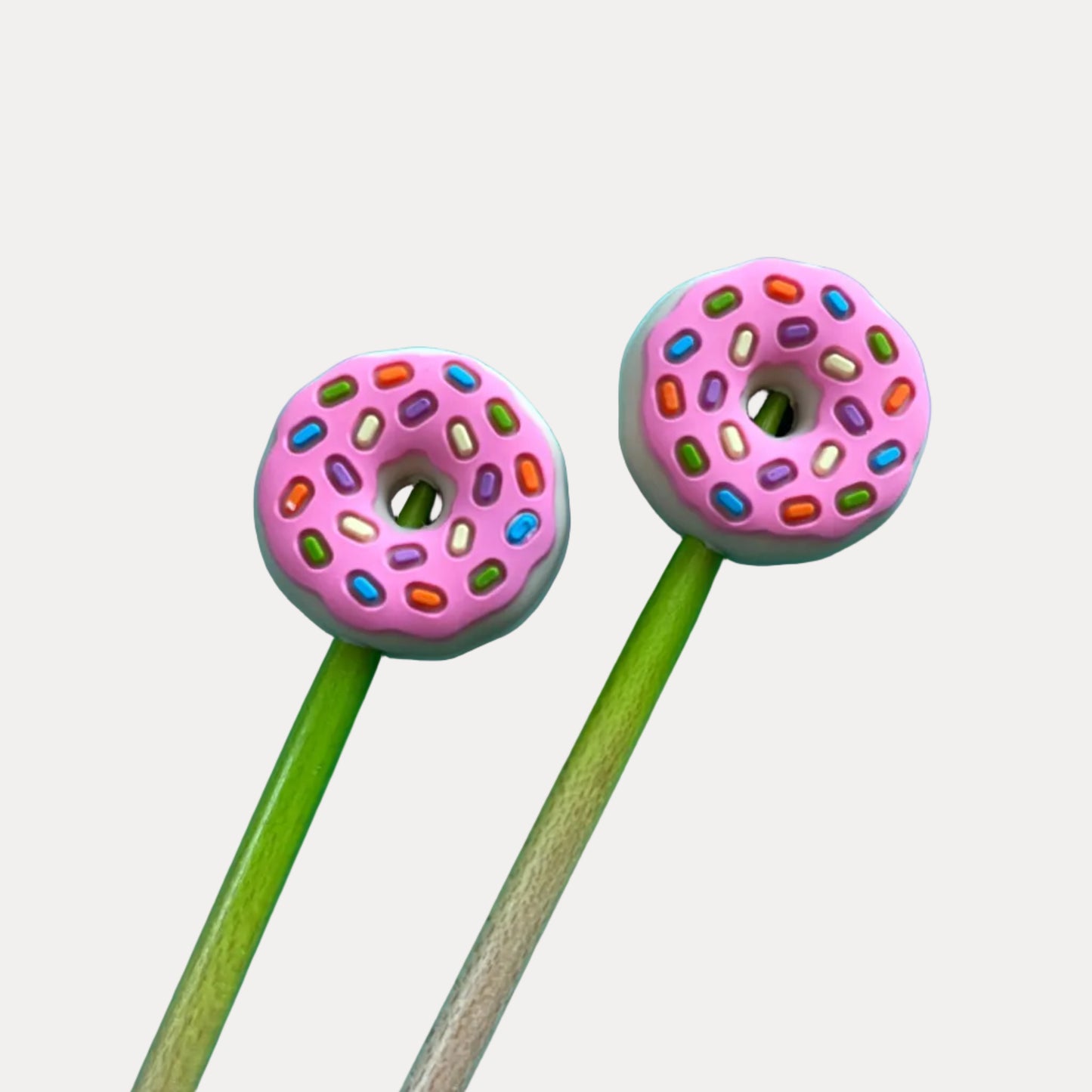 Pink Donut Knitting Needle Point Caps Stocking Stuffers Gift