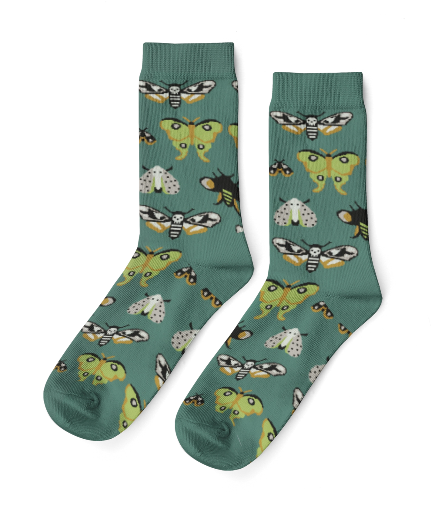 Yellow Owl Workshop - Moths - Small Crew Socks
