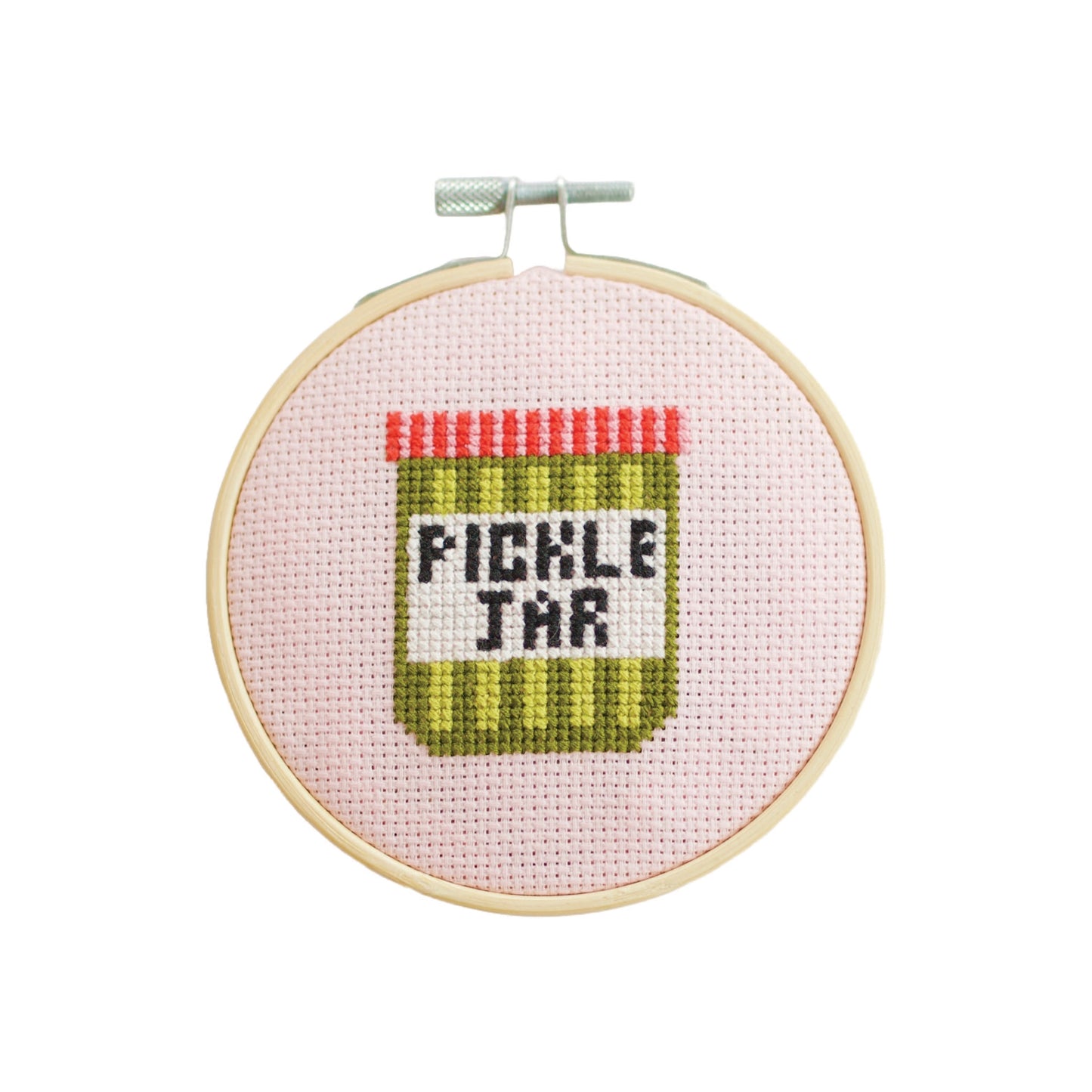 Cotton Clara Beginner Pickle Jar Cross Stitch Kit