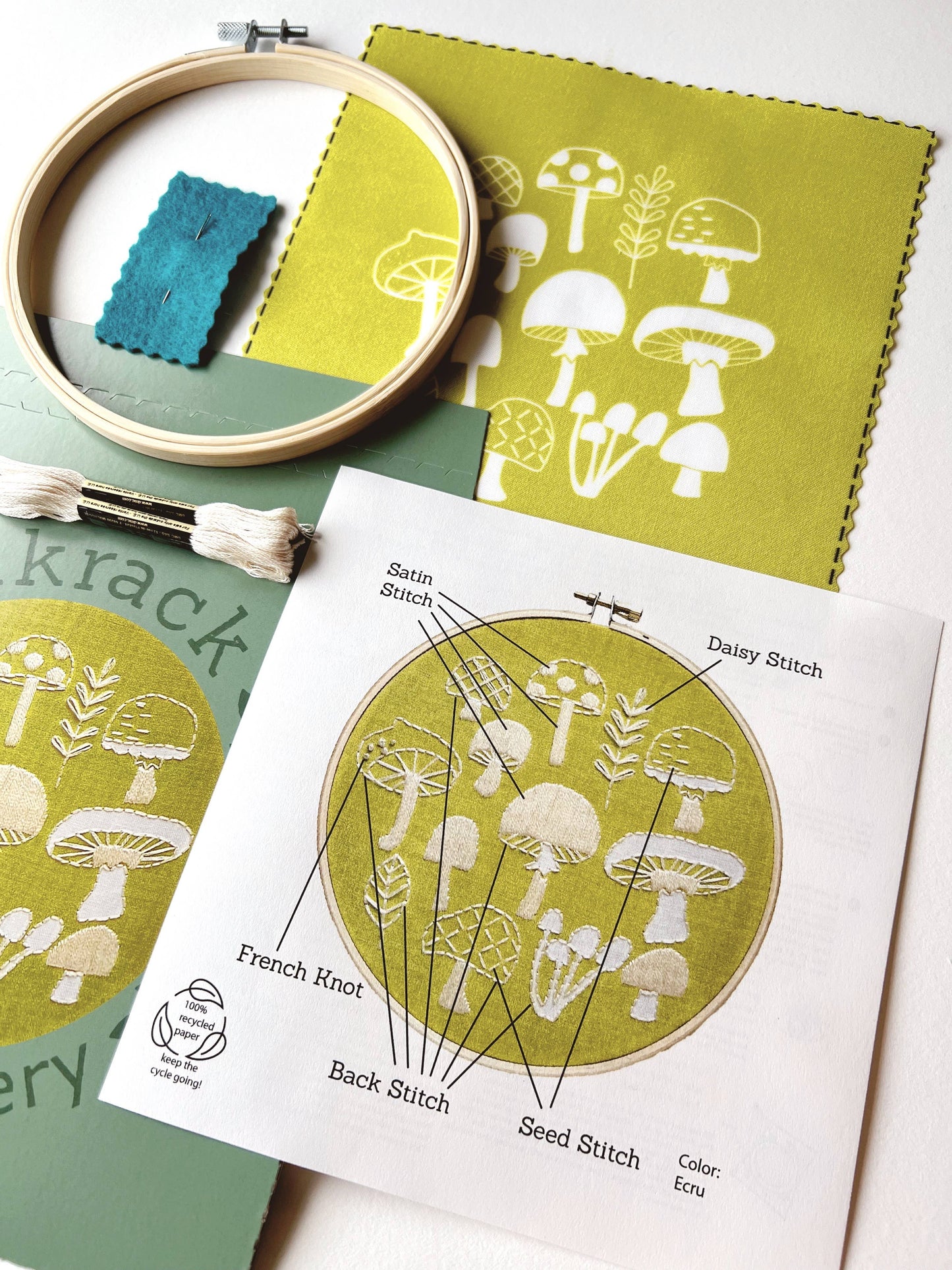 Rikrack Mushrooms Embroidery Kit