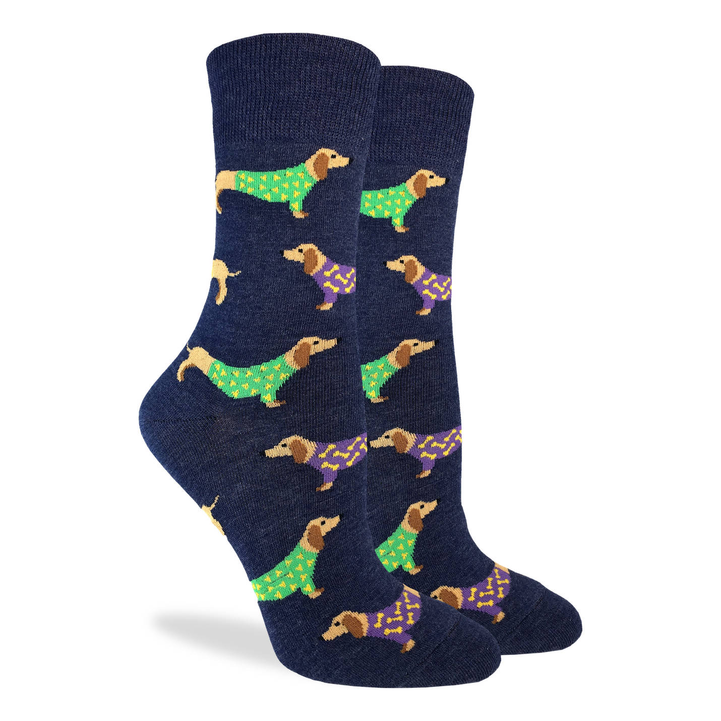 Good Luck Sock - Women's Blue Wiener Dog Socks