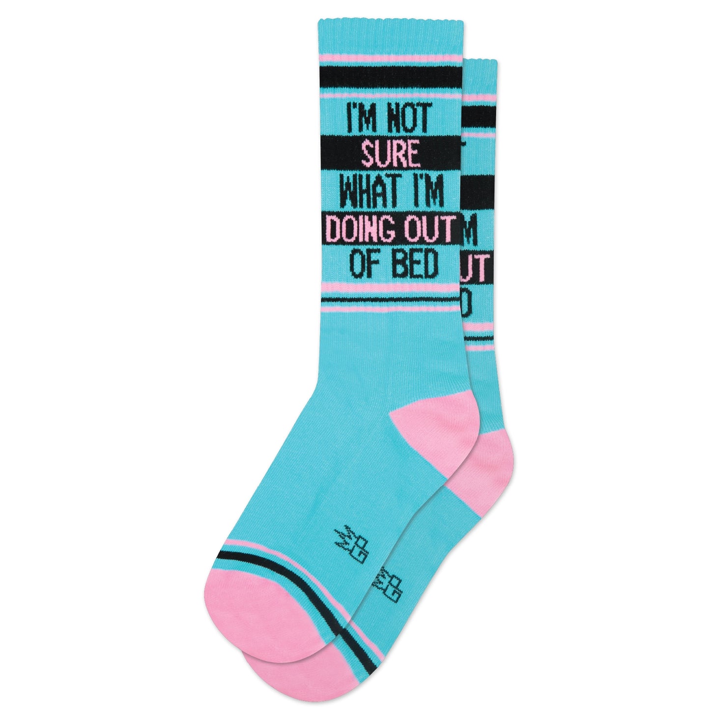 Gumball Poodle - I'm Not Sure What I'm Doing Out of Bed Gym Crew Socks
