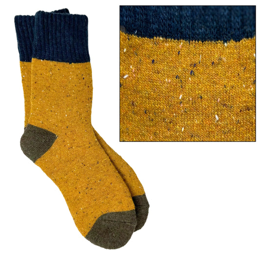 Rainbow Unicorn Birthday Surprise - Camila Cozy Knit Socks - Navy/Mustard