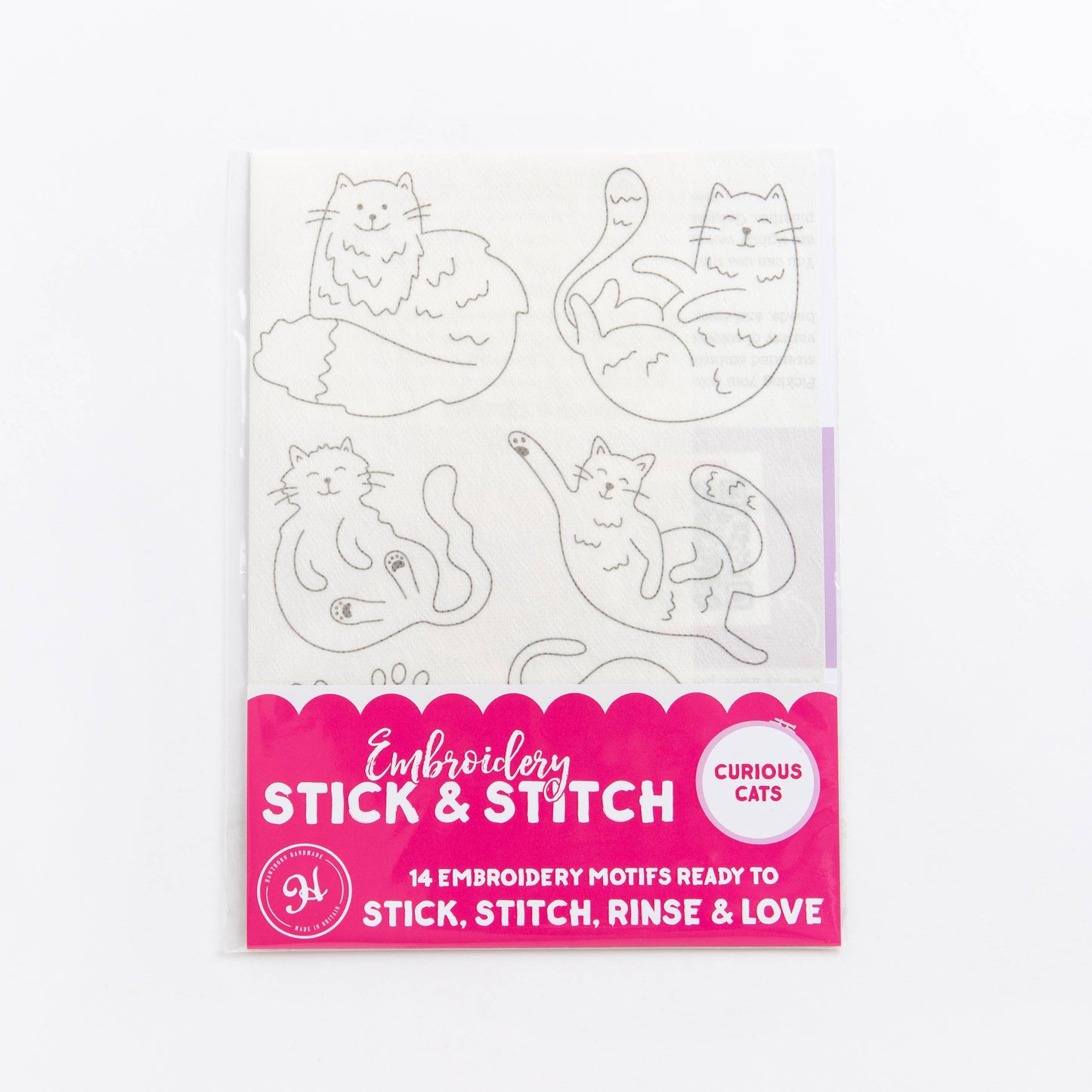 Curious Cats - Stick & Stitch Embroidery Pack