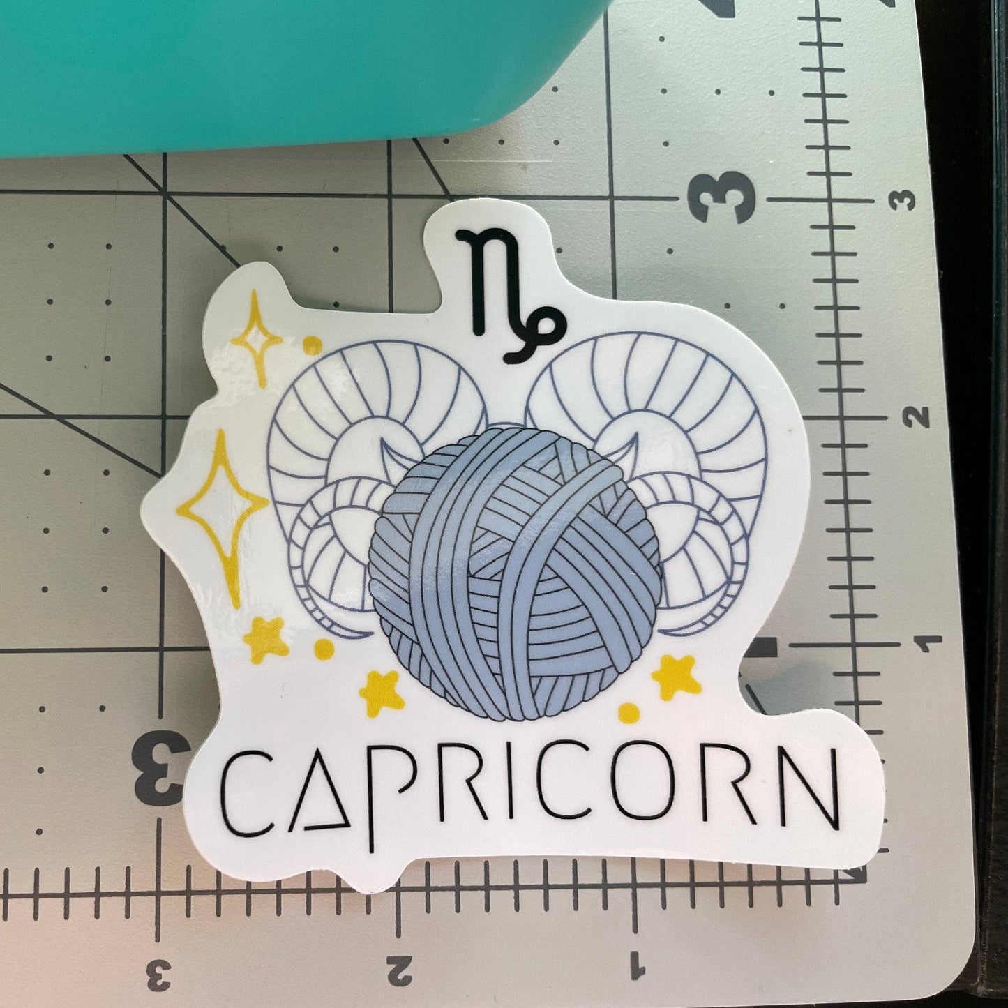 Vinyl Sticker Yarn Zodiac Astrology - Capricorn Crochet Knit