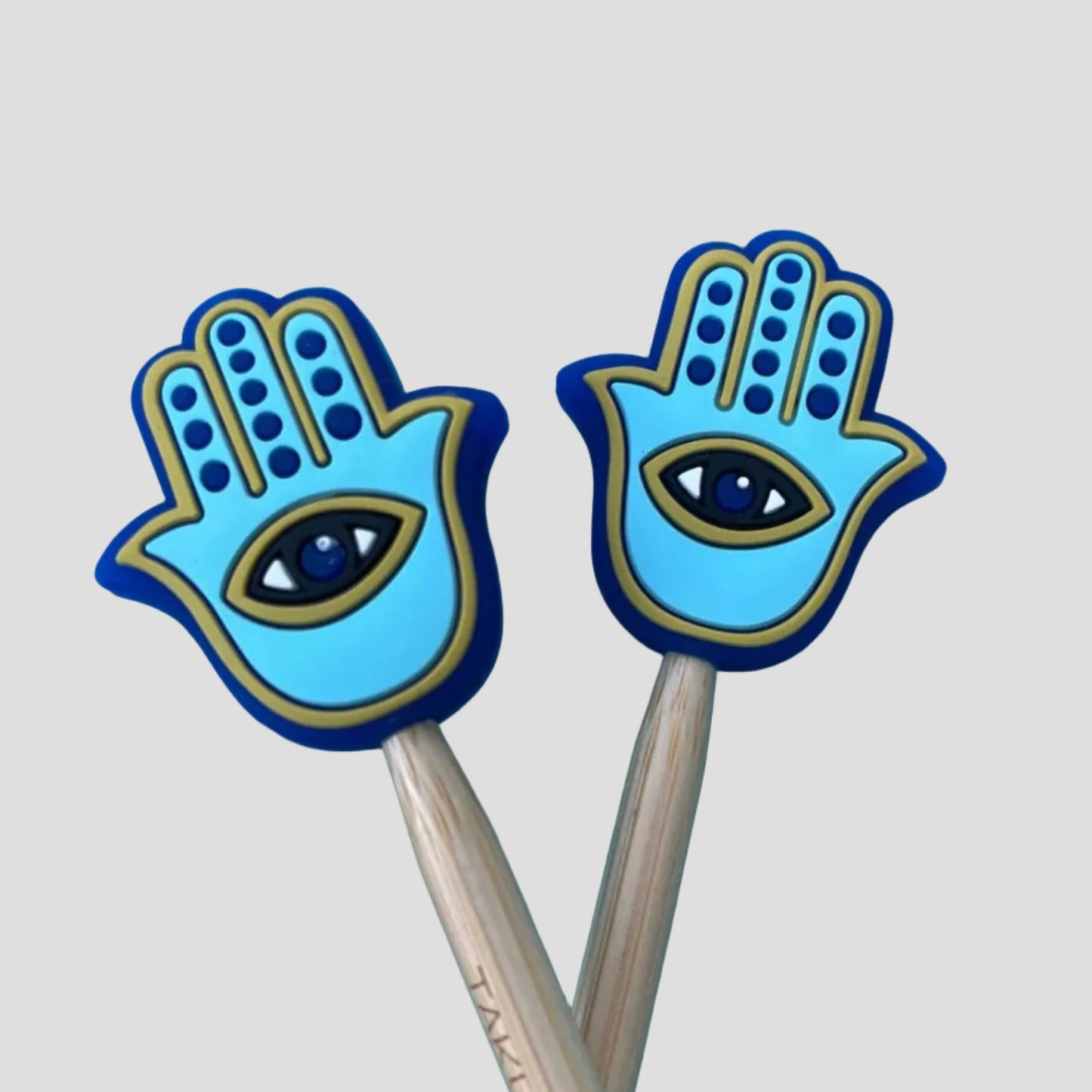 Hamsa Hand Evil Eye Knitting Needle Point Protectors
